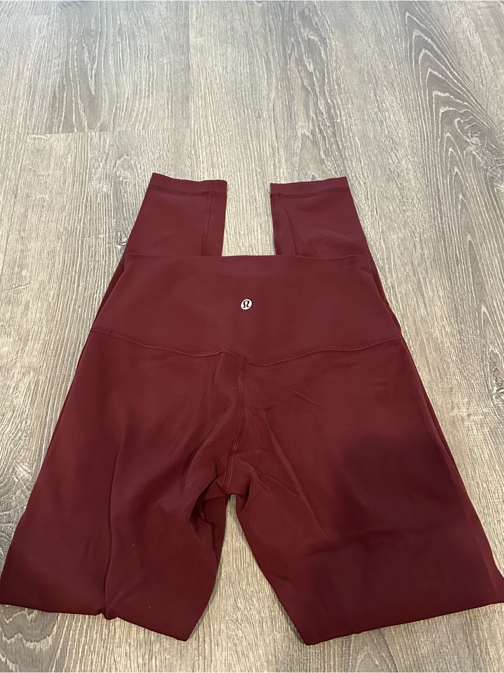 Lululemon burgundy high-waisted leggings size 6